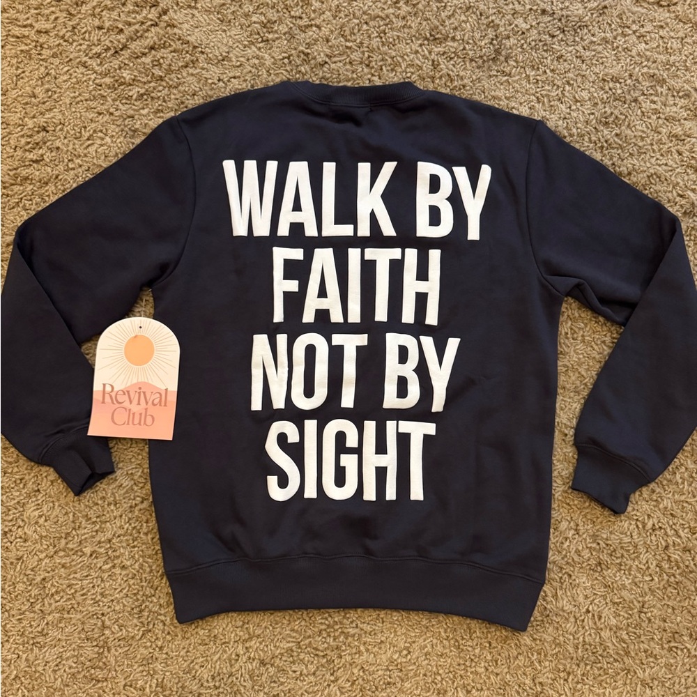 Revival Club Christian/faith/Bible scripture crewneck pullover sweatshirt